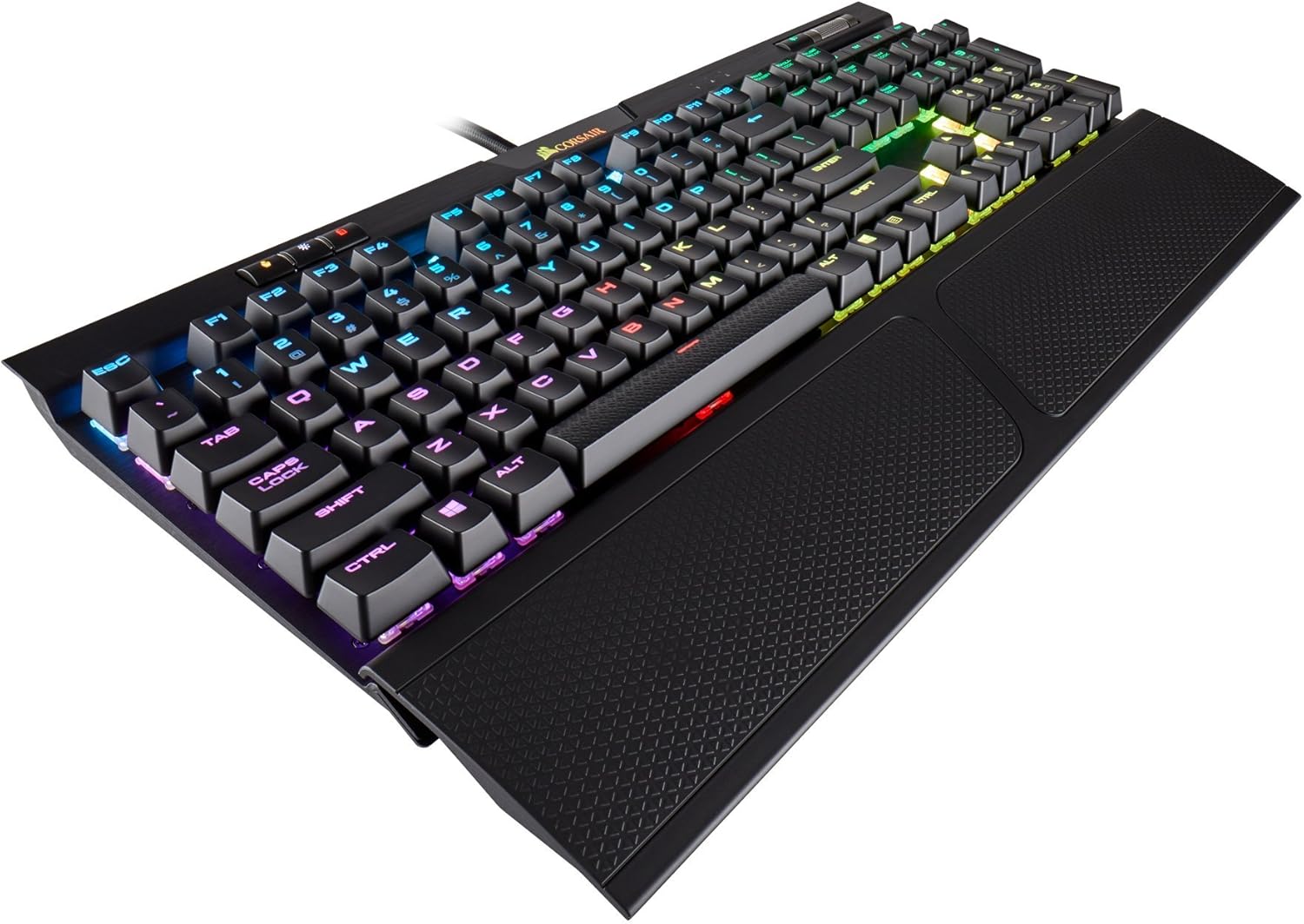 Corsair K70 RGB MK.2 Mechanical Gaming Keyboard - USB Passthrough & Media  Controls - Tactile & Clicky - Cherry MX Blue - RGB LED Backlit